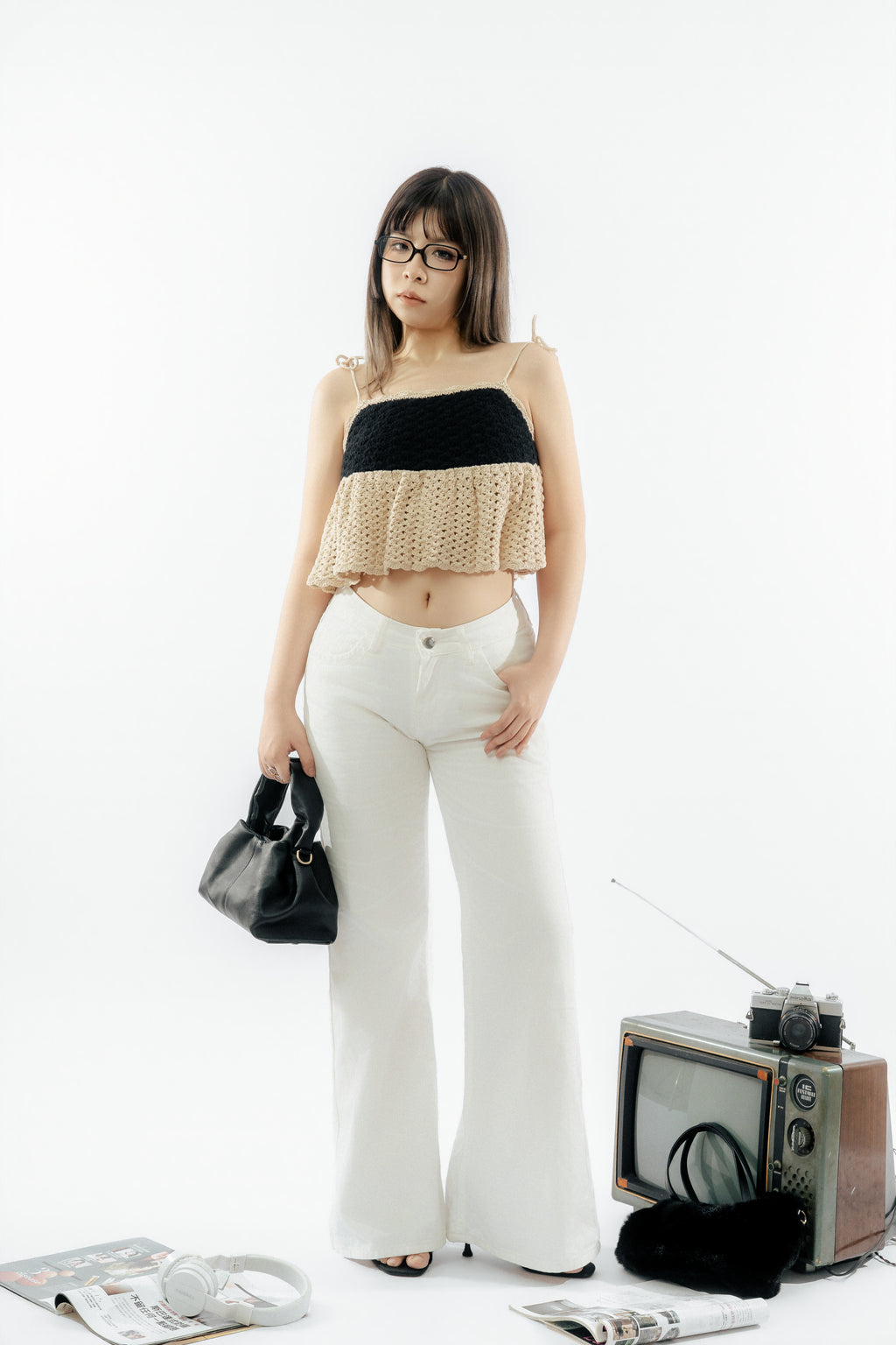 ヘイゼル ラッフルバックレス トップ