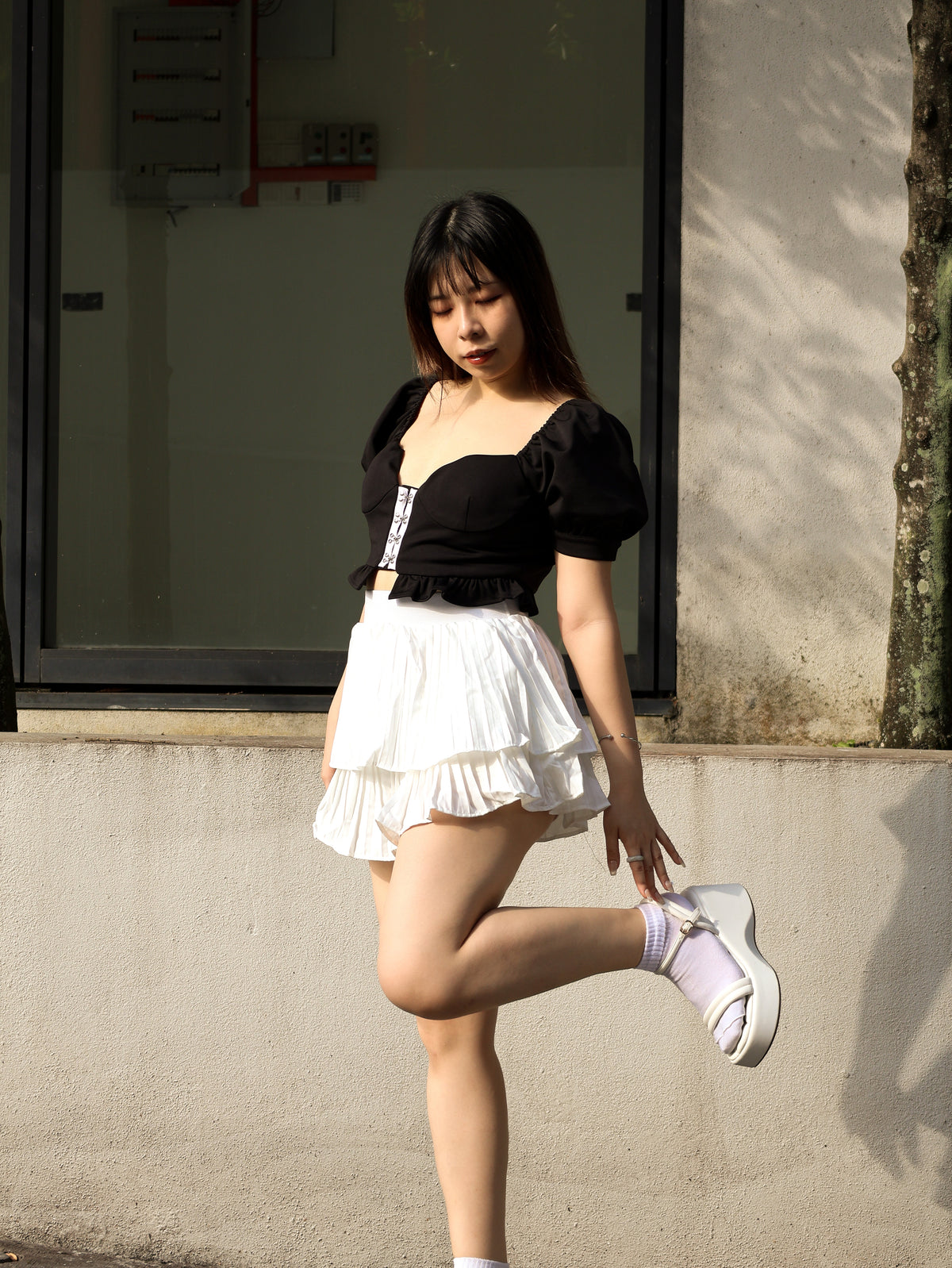 Elise泡泡袖上衣